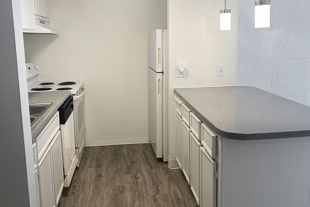 Gourmet kitchens image of Woodbridge Apartments Take a tour today and see the gourmet kitchens for yourself at the Woodbridge Apartments.